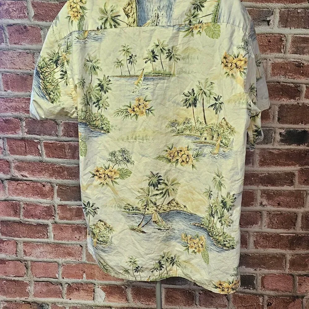 Men's HOLLIS RIVER Hawaiian‎ Shirt Large VINTAGE